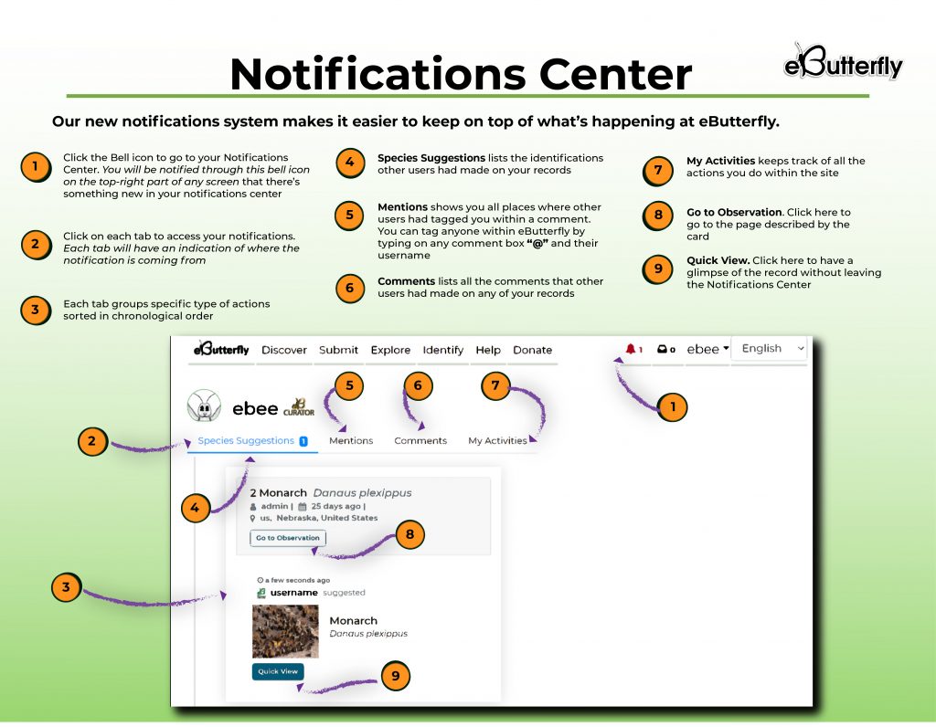 How to use the notifications center